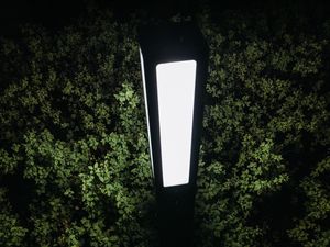 Preview wallpaper lantern, light, bushes, night