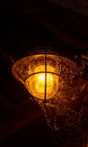 Preview wallpaper lantern, light, cobweb, dark