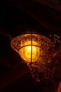 Preview wallpaper lantern, light, cobweb, dark