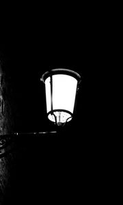 Preview wallpaper lantern, light, darkness, black and white, black