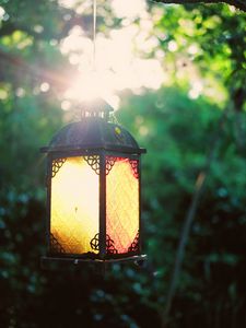 Preview wallpaper lantern, light, glow, sunlight