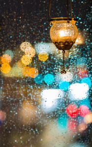 Preview wallpaper lantern, light, lights, glare, bokeh