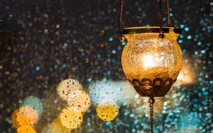 Preview wallpaper lantern, light, lights, glare, bokeh