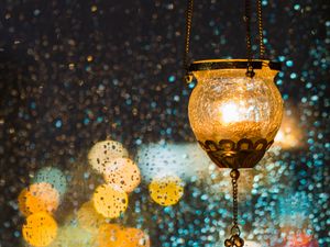 Preview wallpaper lantern, light, lights, glare, bokeh