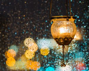 Preview wallpaper lantern, light, lights, glare, bokeh
