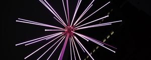 Preview wallpaper lantern, light, neon, stripes, darkness