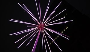 Preview wallpaper lantern, light, neon, stripes, darkness