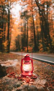 Preview wallpaper lantern, light, red, autumn