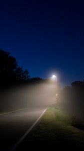 Preview wallpaper lantern, light, road, night, dark