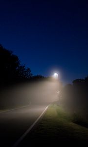 Preview wallpaper lantern, light, road, night, dark