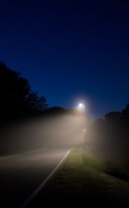 Preview wallpaper lantern, light, road, night, dark