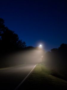 Preview wallpaper lantern, light, road, night, dark