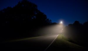 Preview wallpaper lantern, light, road, night, dark
