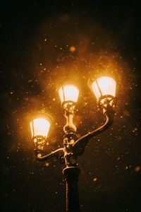 Preview wallpaper lantern, light, snow, glare, night