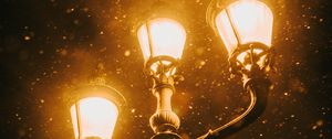 Preview wallpaper lantern, light, snow, glare, night