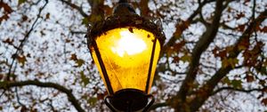 Preview wallpaper lantern, light, trees, autumn