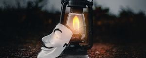 Preview wallpaper lantern, mask, fire, light