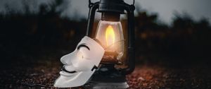 Preview wallpaper lantern, mask, fire, light