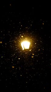 Preview wallpaper lantern, night, snow, light, dark