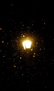 Preview wallpaper lantern, night, snow, light, dark