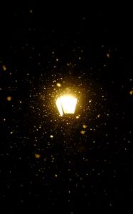 Preview wallpaper lantern, night, snow, light, dark
