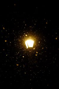 Preview wallpaper lantern, night, snow, light, dark