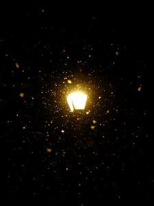 Preview wallpaper lantern, night, snow, light, dark