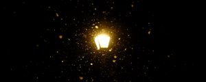 Preview wallpaper lantern, night, snow, light, dark