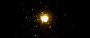 Preview wallpaper lantern, night, snow, light, dark