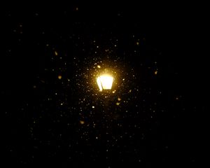 Preview wallpaper lantern, night, snow, light, dark