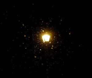 Preview wallpaper lantern, night, snow, light, dark