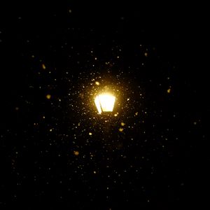 Preview wallpaper lantern, night, snow, light, dark