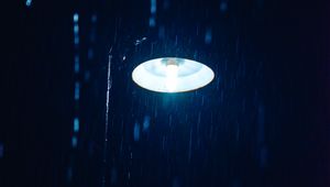 Preview wallpaper lantern, rain, night, light