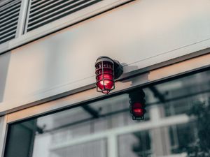 Preview wallpaper lantern, red, light bulb, cover, light