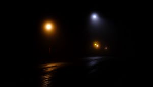 Preview wallpaper lantern, road, night, glow