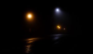 Preview wallpaper lantern, road, night, glow