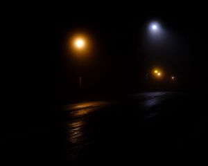 Preview wallpaper lantern, road, night, glow