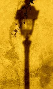 Preview wallpaper lantern, shadow, wall, branch, yellow