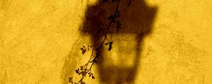 Preview wallpaper lantern, shadow, wall, branch, yellow