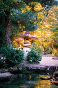 Preview wallpaper lantern, stone, pond, japanese garden