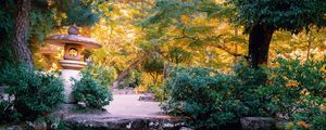 Preview wallpaper lantern, stone, pond, japanese garden