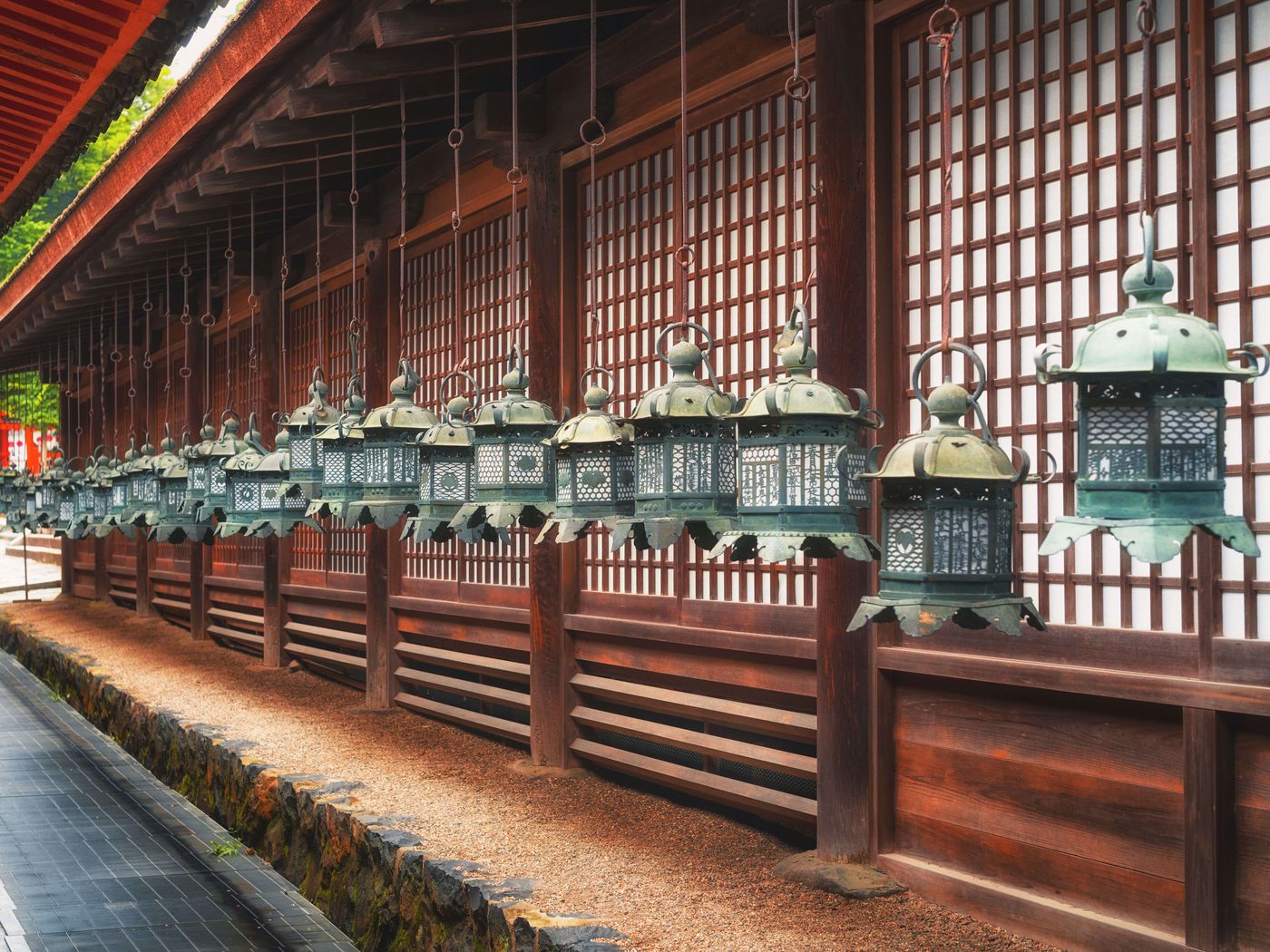 1400x1050 Wallpaper lanterns, building, architecture, street, china