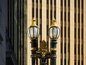 Preview wallpaper lanterns, building, blur