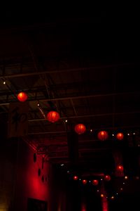 Preview wallpaper lanterns, garland, light, dark, red