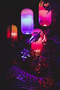 Preview wallpaper lanterns, garland, lighting, night, dark