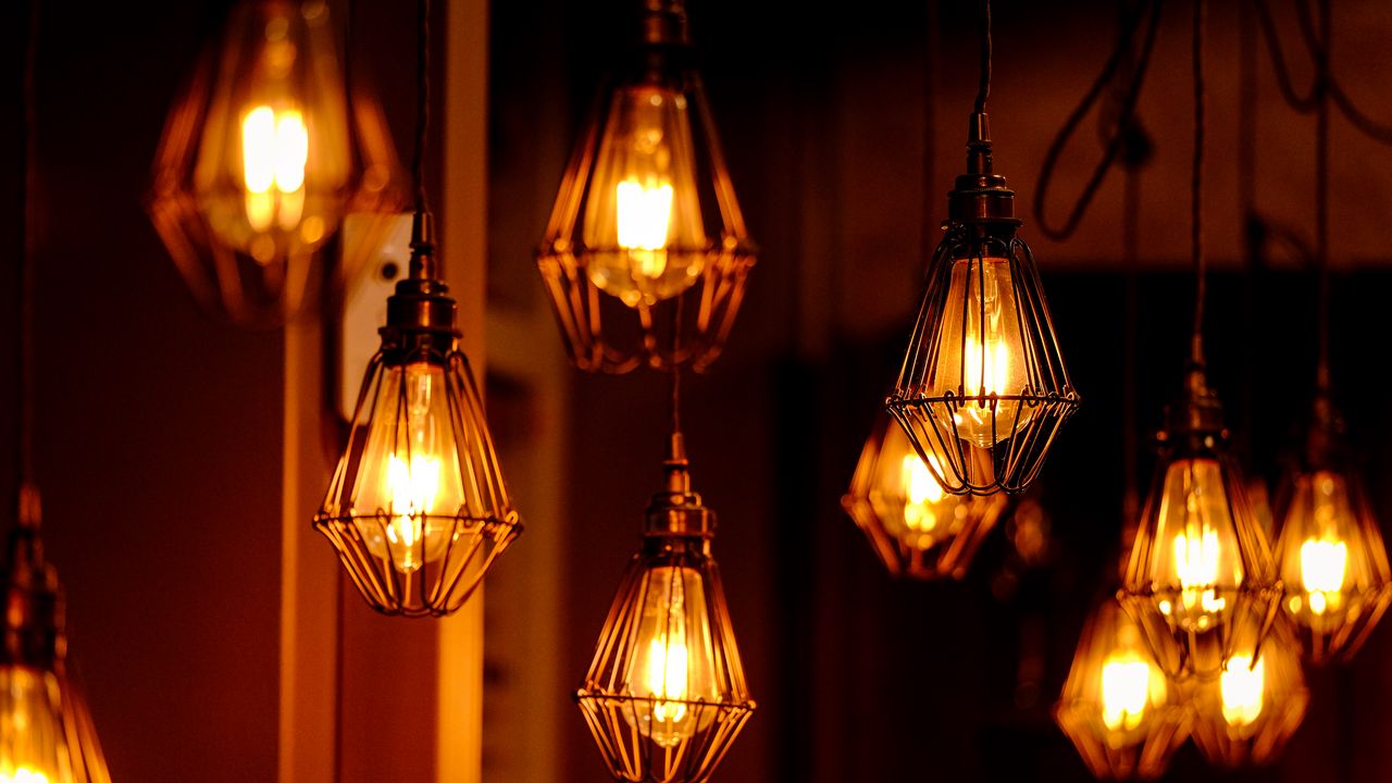Wallpaper lanterns, light bulbs, lighting, light