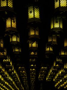 Preview wallpaper lanterns, light, dark, darkness