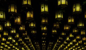 Preview wallpaper lanterns, light, dark, darkness