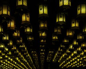 Preview wallpaper lanterns, light, dark, darkness