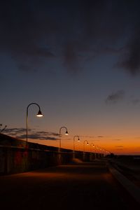 Preview wallpaper lanterns, road, evening, sunset